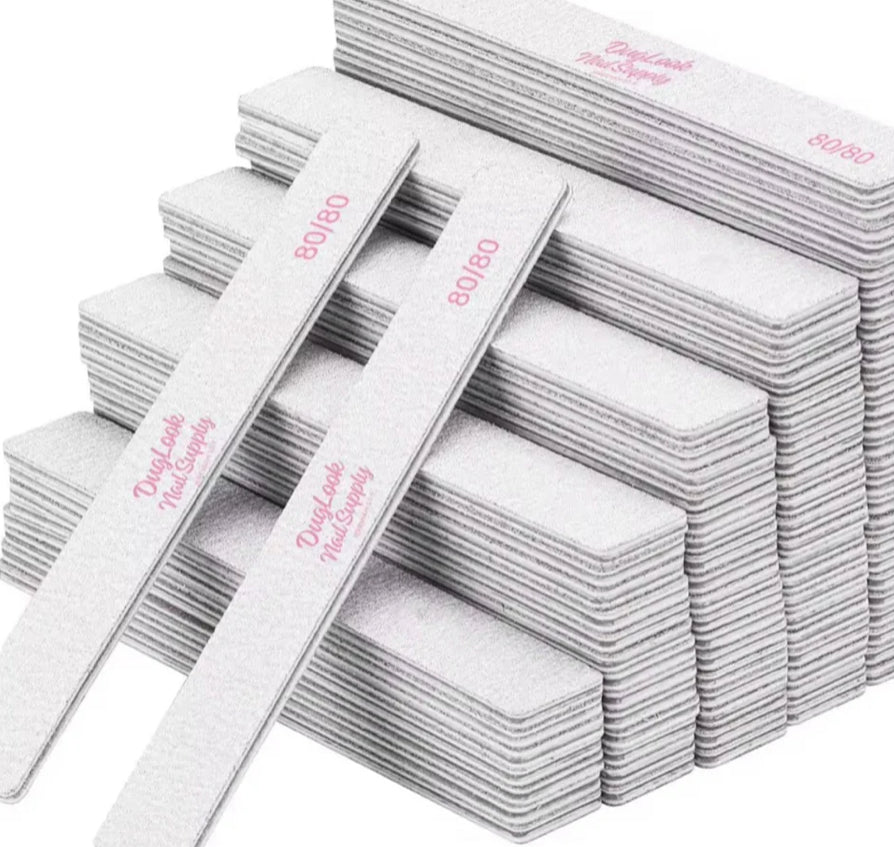 25 Pcs 80/80 Grit Nail Files